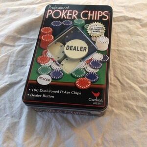 Professional Poker Chips - Cardinal brand - 100 chips